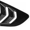 2015-2018 Ford Mustang Glossy Black ABS 5 Vent Style Quarter Window Louvers