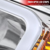 2014-2015 Chevrolet Silverado 1500 LED Bar Factory Style Headlights (Chrome Housing/Clear Lens)