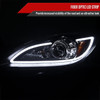 2010-2013 Mazda 3 Projector Headlights w/ LED Light Strip (Matte Black Housing/Clear Lens)