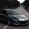 2010-2013 Mazda 3 Projector Headlights w/ LED Light Strip (Glossy Black Housing/Smoke Lens)