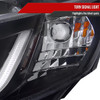 2012-2013 Honda Civic Coupe / 2012-2015 Civic Sedan LED Bar Projector Headlights (Matte Black Housing/Clear Lens)