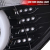 2012-2015 F30 3 Series Sedan Dual U-Bar Projector Headlights w/ LED Turn Signal Lights (Jet Black Housing/Clear Lens)