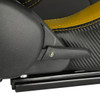 Fully Reclinable Black & Yellow PVC Leather Carbon Fiber Style Bucket Racing Seat w/ Sliders - Passenger Side Only