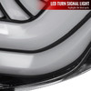 2016-2021 Honda Civic Sedan LED Tail Lights w/ Sequential Signal Lamps (Matte Black Housing/Clear Lens)