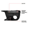 2018-2021 Subaru Impreza WRX STI LED Sequential Switchback Signal Fog Light Bezels (Glossy Black Housing/Clear Lens)