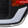 2009-2014 Ford F-150 LED Strip Projector Headlights (Matte Black Housing/Clear Lens)