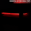 2019-2023 Toyota RAV4 Red LED Bar Sequential Signal Tail Lights (Matte Black Housing/Clear Lens)