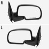 1999-2002 Chevrolet Silverado/Tahoe/Suburban GMC Sierra/Yukon Manually Adjustable Matte Black Left/Driver Side Mirror