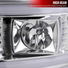 2008-2010 Ford F-250/F-350/F-450/F-550 LED Sequential Turn Signal Bar Projector Headlights (Chrome Housing/Clear Lens)