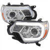 2012-2015 Toyota Tacoma LED C-Bar Projector Headlights w/ LED Parking Light (Chrome Housing/Clear Lens)