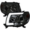 2005-2011 Toyota Tacoma LED Bar Projector Headlights w/ Sequential Turn Signal Lights (Chrome Housing/Smoked Lens)
