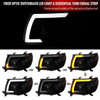 2005-2011 Toyota Tacoma LED Bar Projector Headlights w/ Sequential Turn Signal Lights (Matte Black Housing/Smoked Lens)