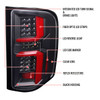 2007-2013 Chevrolet Silverado 1500/ 2007-2014 Silverado 2500HD/3500HD LED Tail Lights with Red LED Bar (Black Housing/Clear Lens)