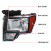 2009-2014 Ford F-150 Factory Style Headlights (Matte Black Housing/Clear Lens)
