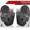 2019-2025 Chevrolet Silverado 1500 Power Adjustable, Heated, and Manual Extendable Black Towing Mirrors with Clear Lens LED Turn Signal & Clearance Lights