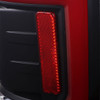 2017-2019 Ford F-250/F-350/F-450/F-550 Red LED Bar Tail Lights (Matte Black Housing/Clear Lens)