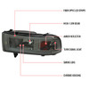 1994-2001 Dodge RAM 1500/ 1994-2002 RAM 2500/3500 Dual LED Bar Factory Style Headlights (Chrome Housing/Smoked Lens)