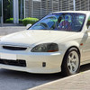 1996-1998 Honda Civic Coupe/Sedan LED Bar Factory Style Headlights (Chrome Housing/Smoke Lens)