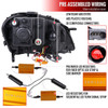 2009-2011 Mercedes Benz W164 ML-Class LED Sequetial Turn Signal Projector Headlights (Glossy Black Housing/Smoke Lens)