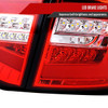 2008-2014 Subaru Impreza WRX Hatchback LED Sequential Tube Tail Lights (Chrome Housing/Red Lens)