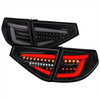 2008-2014 Subaru Impreza WRX Hatchback LED Sequential Tube Tail Lights (Glossy Black Housing/Dark Smoke Lens)