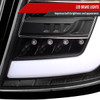 2008-2014 Subaru Impreza WRX Hatchback LED White Sequential Tube Tail Lights (Matte Black Housing/Clear Lens)