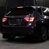 2008-2014 Subaru Impreza WRX Hatchback LED White Sequential Tube Tail Lights (Matte Black Housing/Clear Lens)