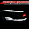 2009-2018 Dodge RAM 1500/2010-2018 RAM 2500 3500 Dual Switchback Sequential LED Bar Factory Style Headlights (Chrome Housing/Clear lens)