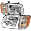 2005-2006 Toyota Tundra/2005-2007 Sequoia LED Bar Factory Style Headlights w/Corner Lamps and Amber Reflector (Chrome Housing/Clear Lens)