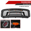 2013-2018 Dodge RAM 1500 Rebel Style Front Hood Grille w/ Amber LED Lights