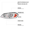 2006-2013 Chevrolet Impala/2014-2016 Impala Limited/2006-2007 Monte Carlo Switchback Sequential Signal LED Bar Factory Style Headlights (Chrome Housing/Clear Lens)