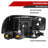 1999-2006 GMC Sierra 1500/2500/3500 Denali/2000-2006 Yukon/Yukon XL Denali Factory Style Headlights and Bumper Lights (Matte Black Housing/Clear Lens)