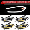 2013-2016 Dodge Dart Switchback Sequential Animated LED Bar Projector Headlights (Matte Black Housing/Clear Lens)