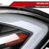 2013-2016 Dodge Dart Switchback Sequential Animated LED Bar Projector Headlights (Matte Black Housing/Clear Lens)