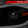 2013-2016 Dodge Dart Switchback Sequential Animated LED Bar Projector Headlights (Matte Black Housing/Smoked Lens)