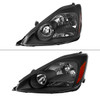 2004-2005 Toyota Sienna Factory Style Headlights w/ Amber Reflector (Matte Black Housing/Clear Lens)