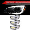 2006-2007 Subaru Impreza WRX STI LED Bar Sequential Turn Signal Projector Headlights (Chrome Housing/Clear Lens)