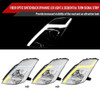 2003-2005 Nissan 350Z Switchback Sequential Turn Signal Animated LED Bar Projector Headlights (Chrome Housing/Clear Lens)