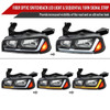 2006-2010 Dodge Charger Switchback Sequential LED Bar Factory Style Headlights (Matte Black Housing/Clear Lens)