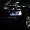 2006-2010 Dodge Charger Switchback Sequential LED Bar Factory Style Headlights (Matte Black Housing/Clear Lens)