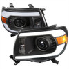 2005-2011 Toyota Tacoma LED Bar Projector Headlights (Matte Black Housing/Clear Lens)