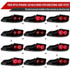 2003-2007 Infiniti G35 Coupe Red LED Halo Sequential Signal Tail Lights (Glossy Black Housing/Clear Lens)