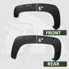 1988-1998 Chevrolet C10/GMC C/K 1500 Black Rugged Rivet Style Fender Flares