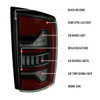 2002-2006 Dodge RAM 1500/2500/3500 Red LED Bar Tail Lights (Matte Black Housing/Smoke Lens)