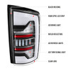 2002-2006 Dodge RAM 1500/2500/3500 White LED Bar Tail Lights (Matte Black Housing/Clear Lens)