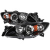 2004-2009 Mazda 3 Sedan Projector Style Headlights (Matte Black Housing/Clear Lens)