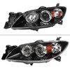 2004-2009 Mazda 3 Sedan Projector Style Headlights (Matte Black Housing/Clear Lens)