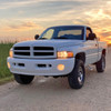 1999-2001 Dodge RAM 1500 Sport Factory Style Headlights and Corner Lights (Chrome Housing/Clear Lens)