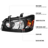 2004-2007 Toyota Highlander Factory Style Headlights (Matte Black Housing/Clear Lens)