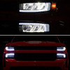 2019-2021 Chevrolet Silverado 1500 Full LED Projector Headlights with Sequential LED Turn Signal (Matte Black Housing/Smoke Lens)